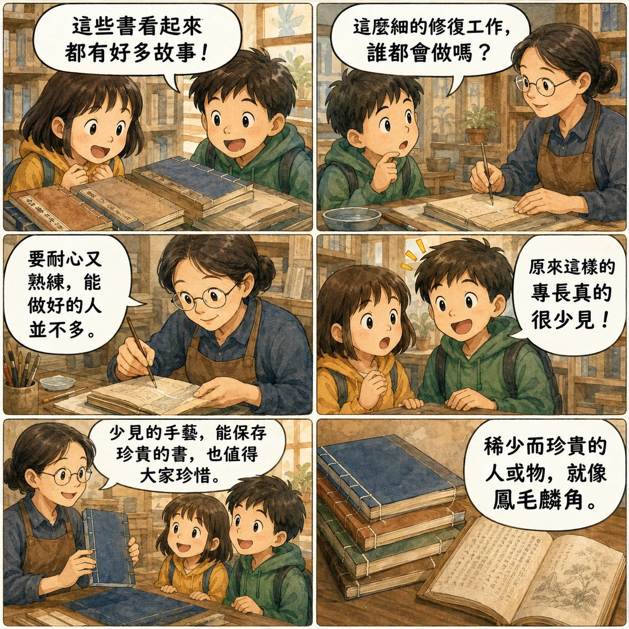 鳳毛麟角的 AI 生成成語漫畫