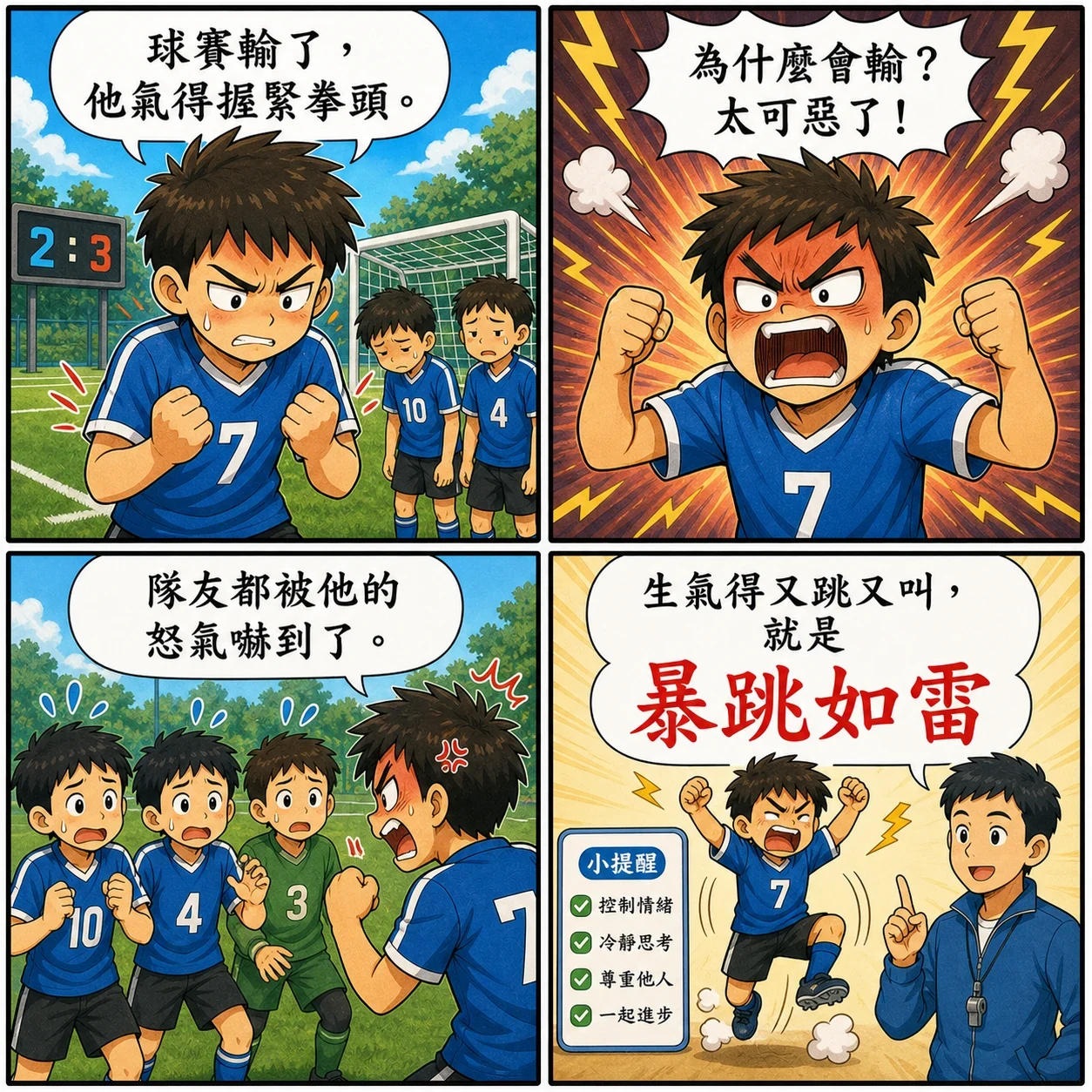 暴跳如雷的 AI 生成成語漫畫