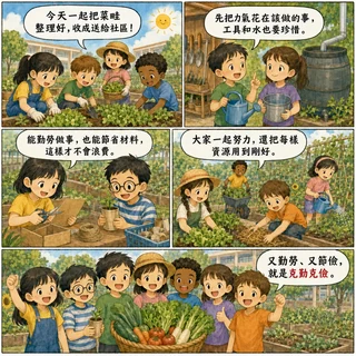克勤克儉成語漫畫縮圖
