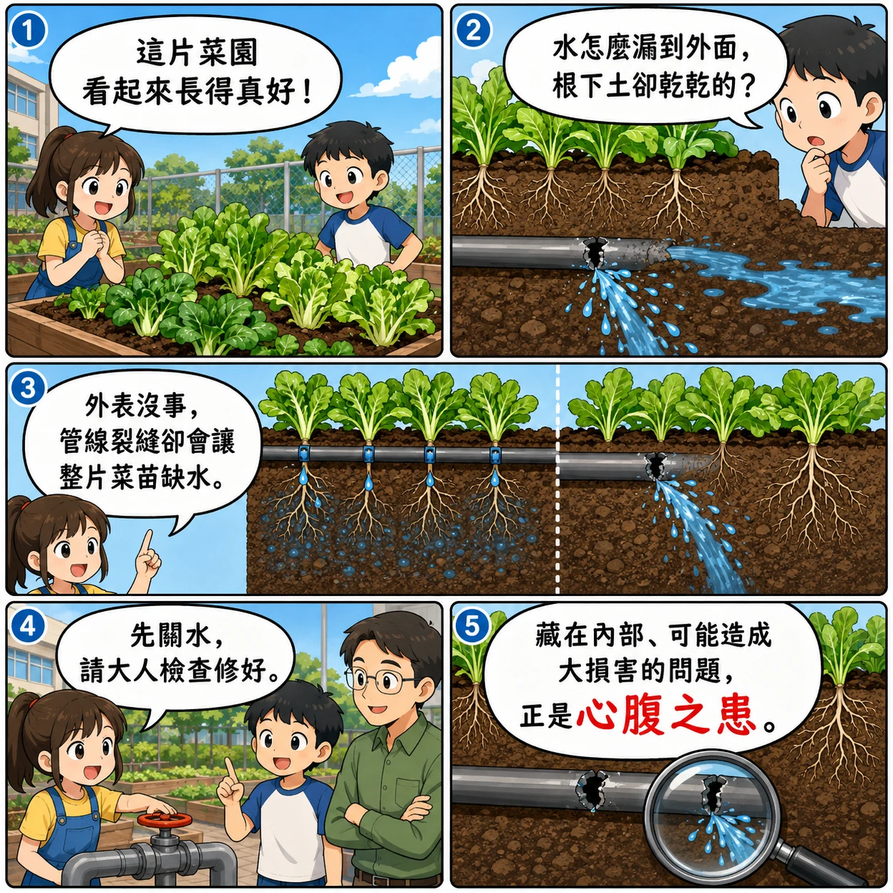 心腹之患的 AI 生成成語漫畫