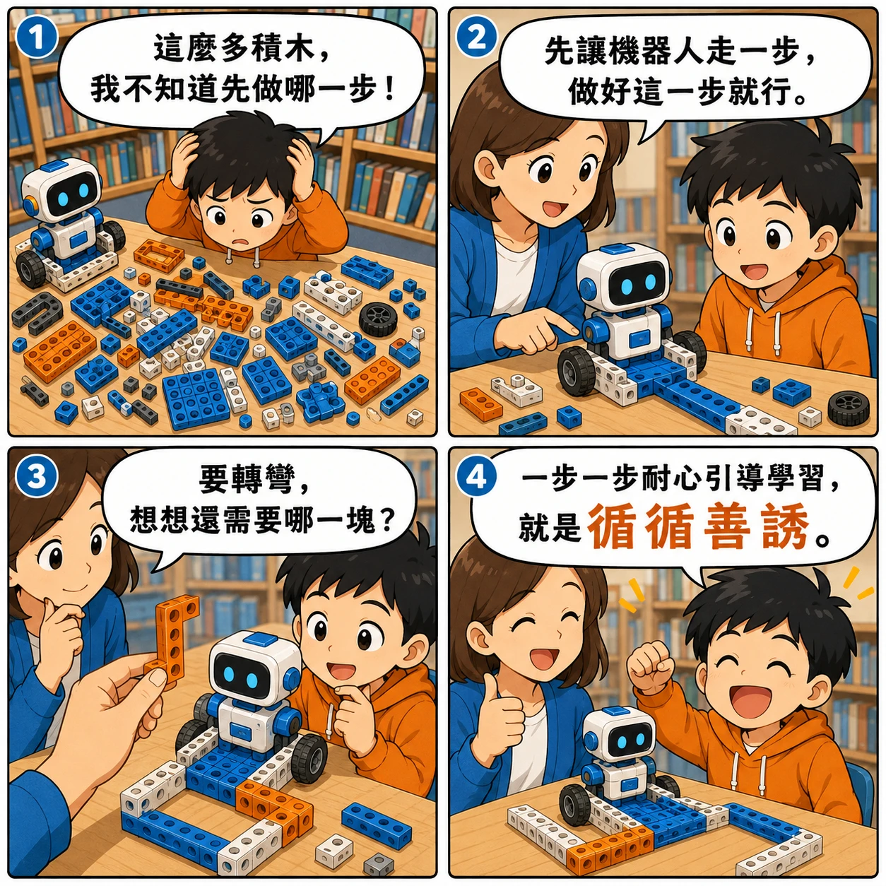 循循善誘的 AI 生成成語漫畫