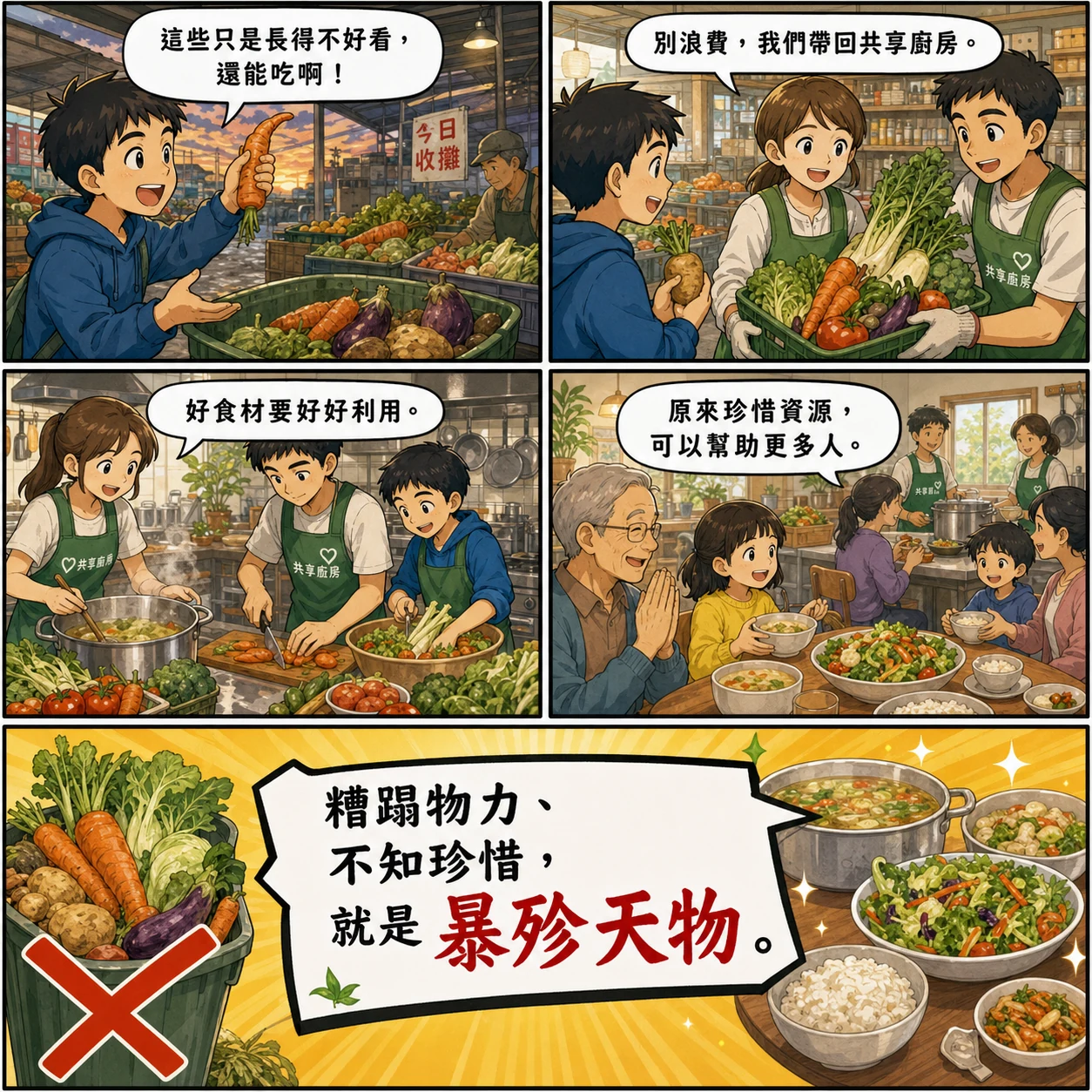 暴殄天物的 AI 生成成語漫畫
