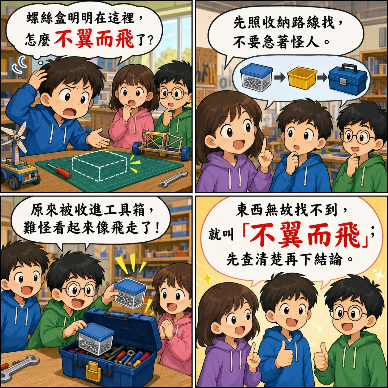 不翼而飛的 AI 生成成語漫畫
