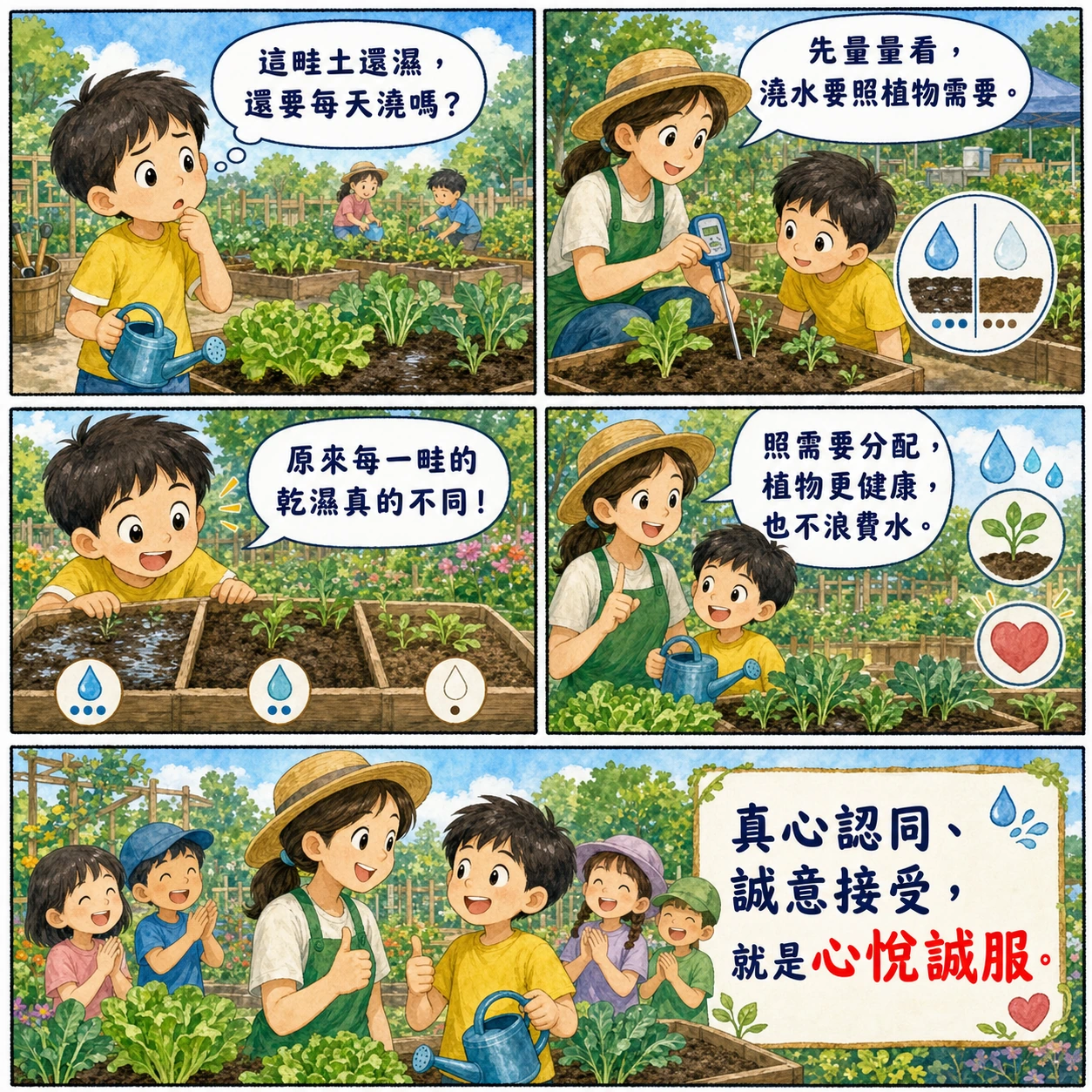 心悅誠服的 AI 生成成語漫畫