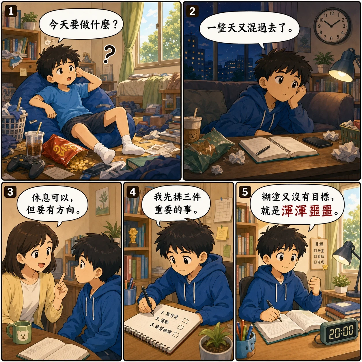 渾渾噩噩的 AI 生成成語漫畫