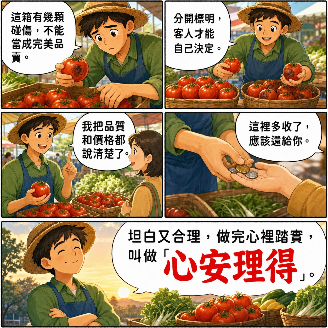 心安理得的 AI 生成成語漫畫