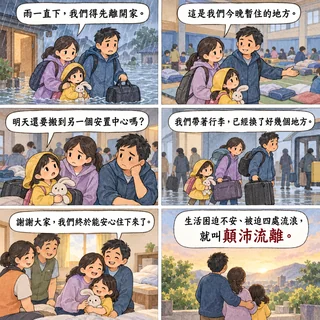 顛沛流離成語漫畫縮圖