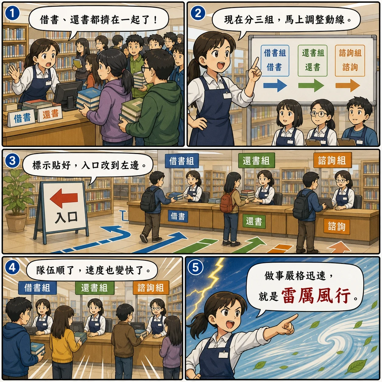 雷厲風行的 AI 生成成語漫畫