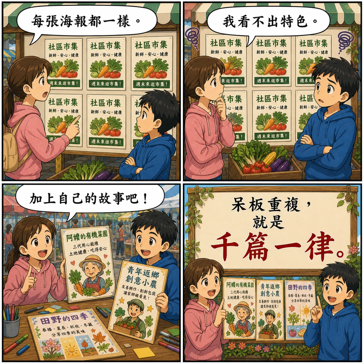 千篇一律的 AI 生成成語漫畫