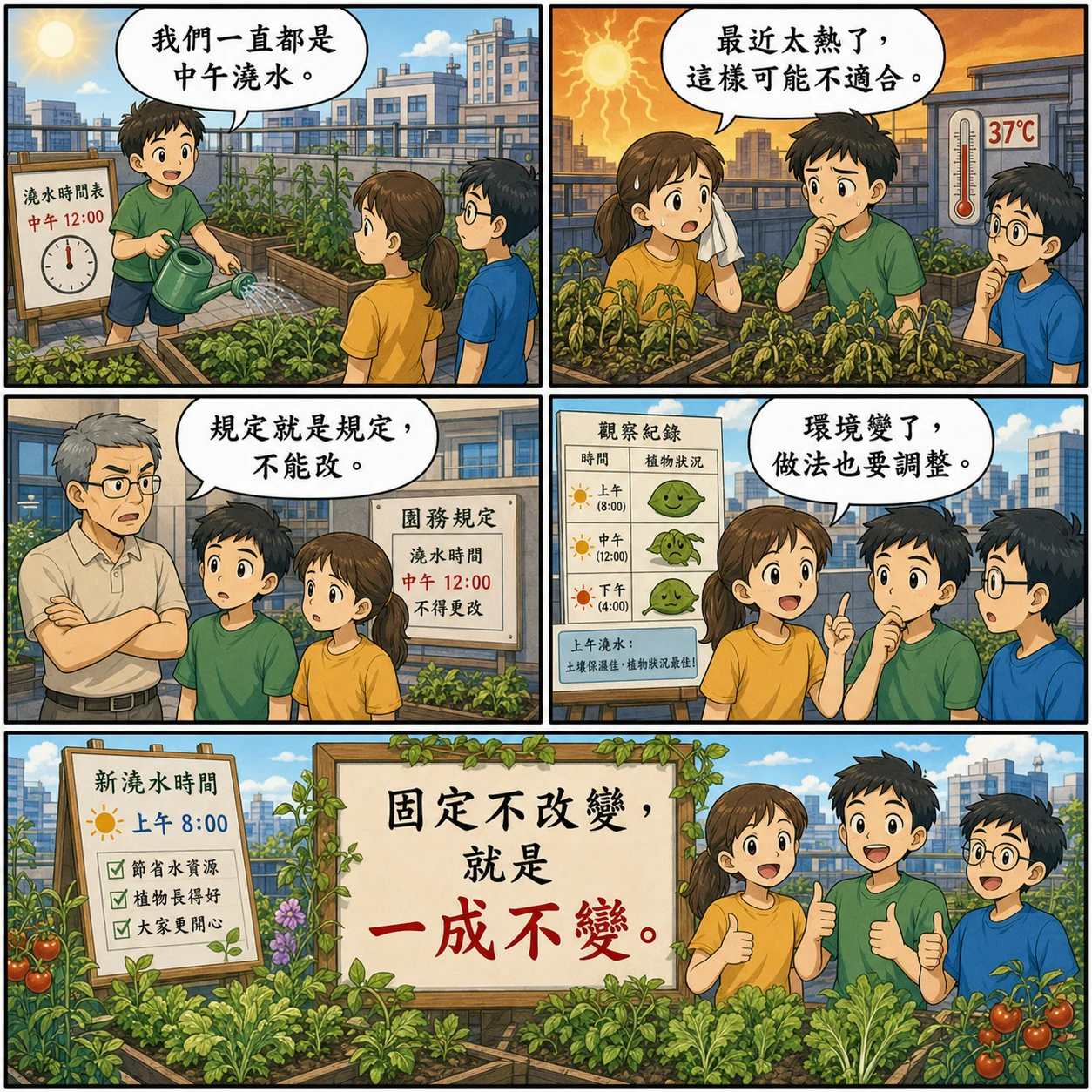 一成不變的 AI 生成成語漫畫