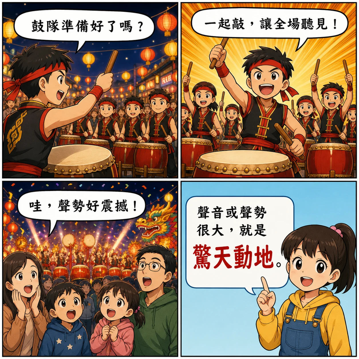 驚天動地的 AI 生成成語漫畫