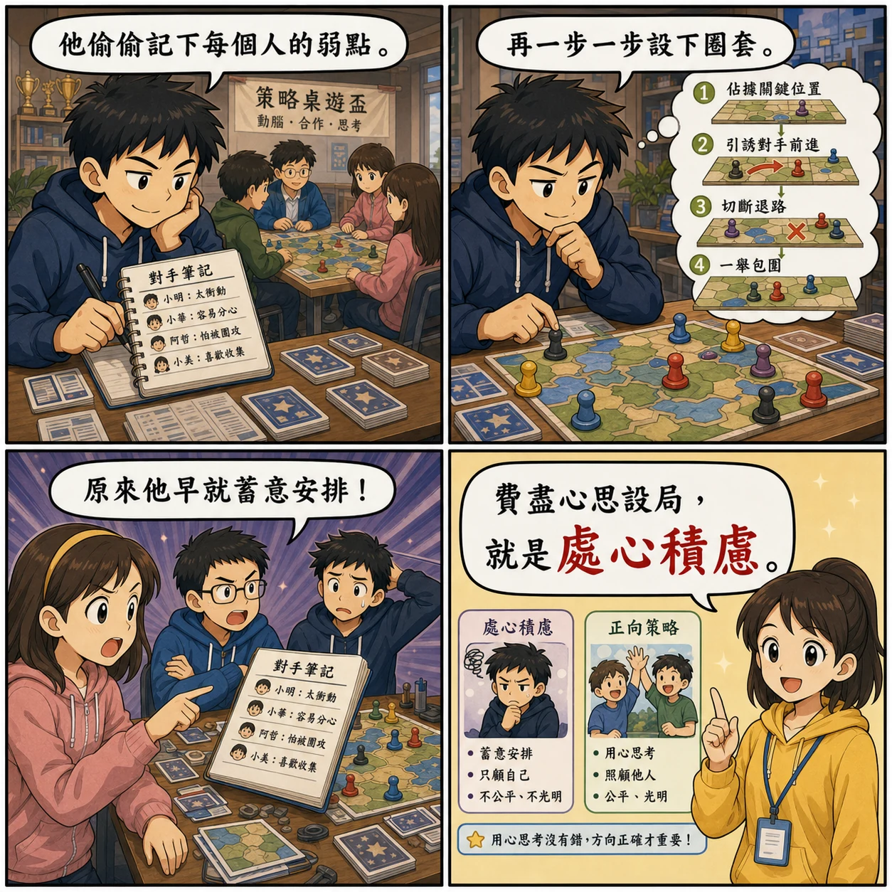 處心積慮的 AI 生成成語漫畫