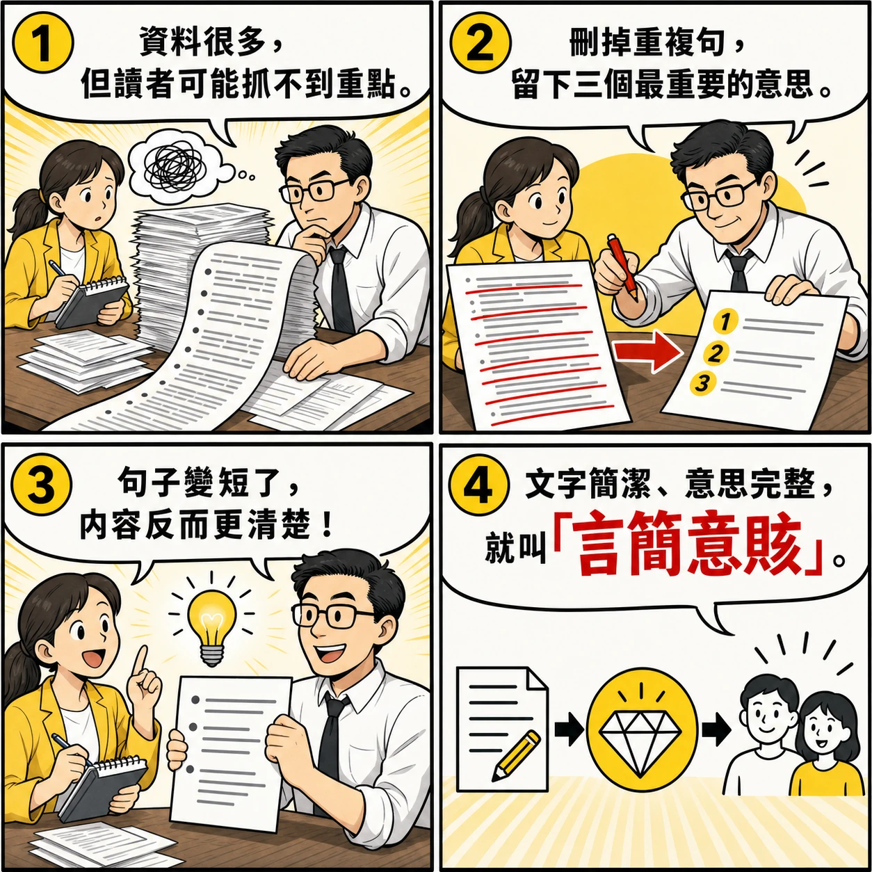 言簡意賅的 AI 生成成語漫畫