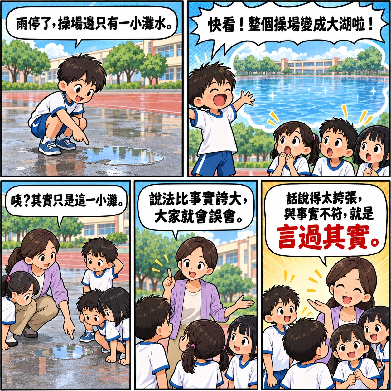 言過其實的 AI 生成成語漫畫
