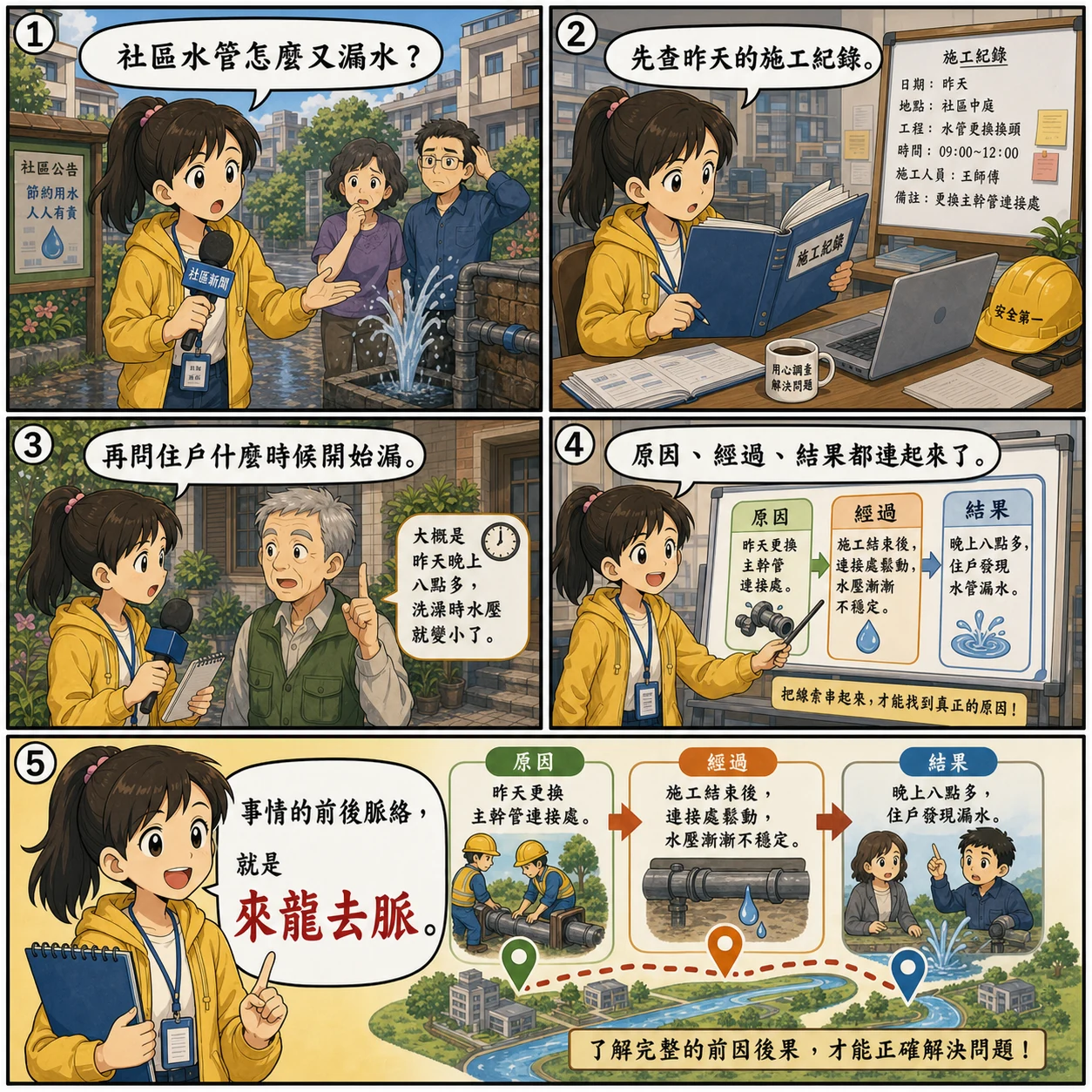來龍去脈的 AI 生成成語漫畫