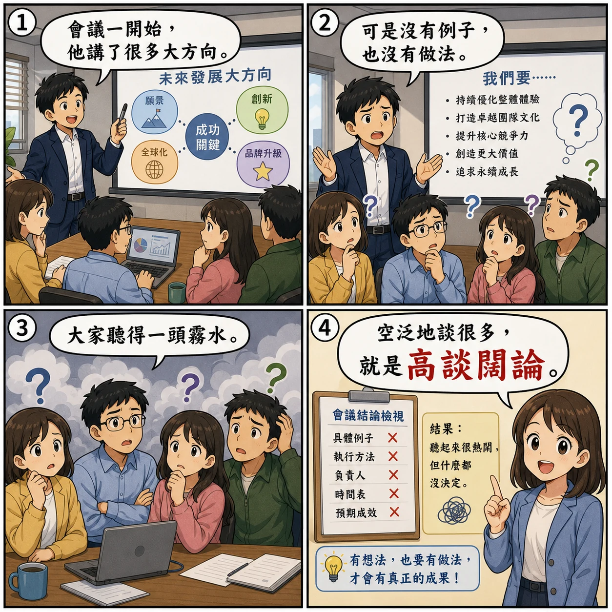 高談闊論的 AI 生成成語漫畫