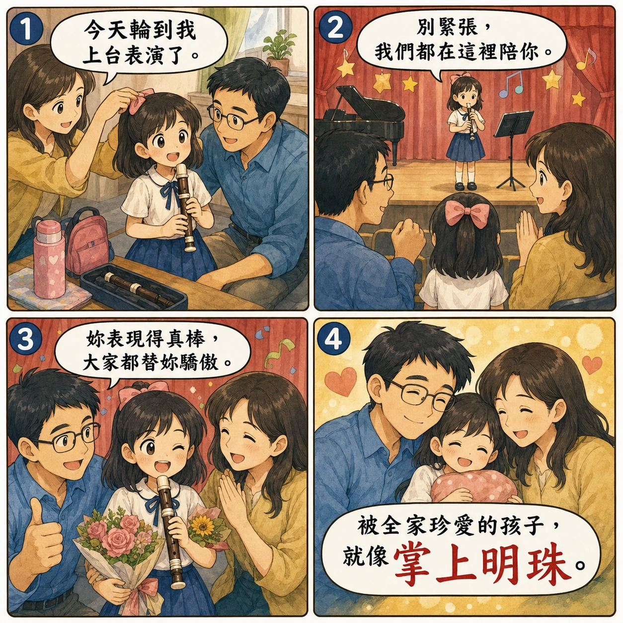 掌上明珠的 AI 生成成語漫畫