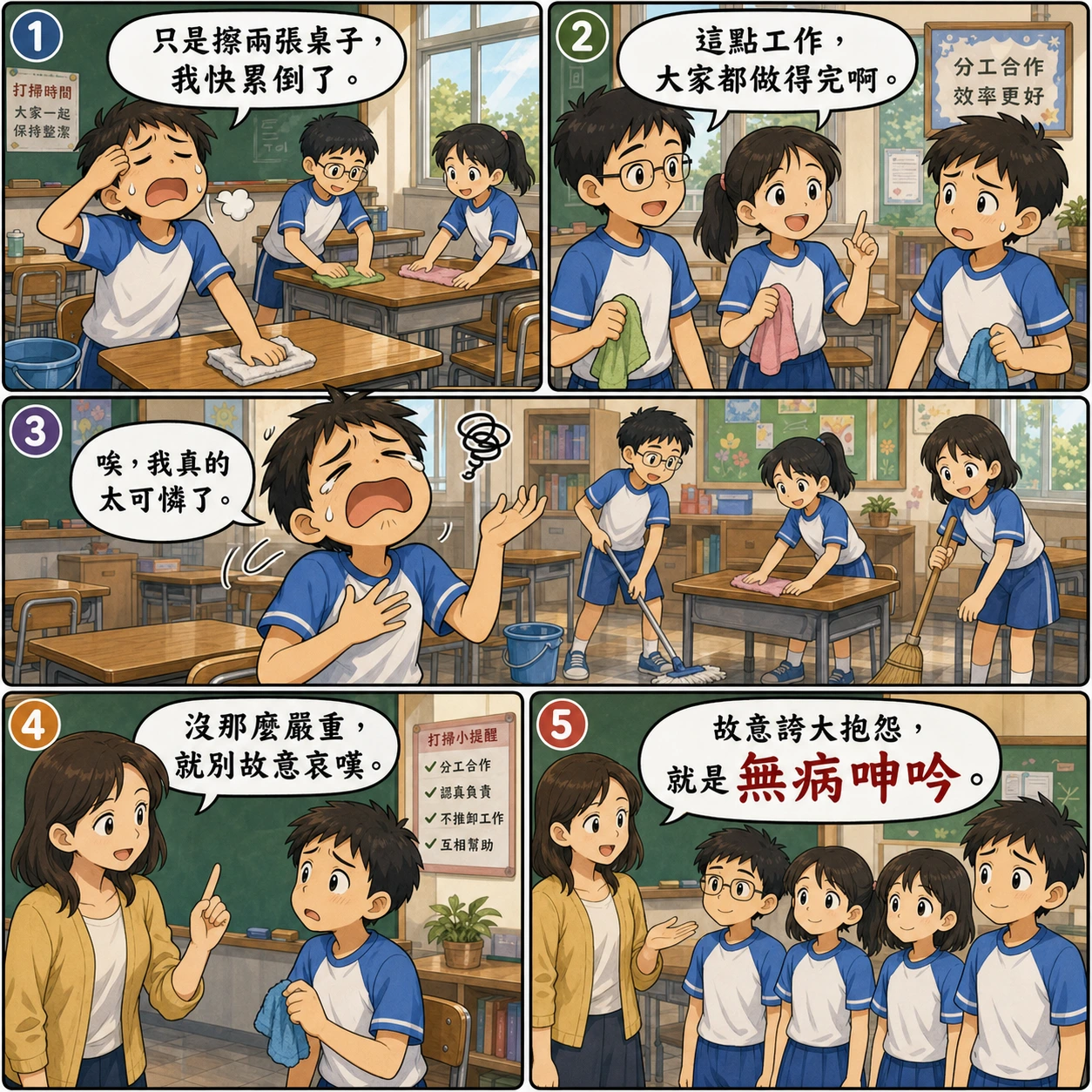 無病呻吟的 AI 生成成語漫畫