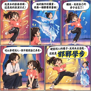 邯鄲學步成語漫畫縮圖