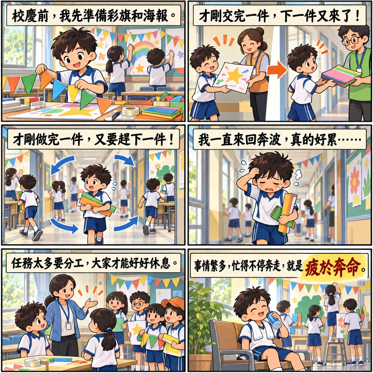疲於奔命的 AI 生成成語漫畫