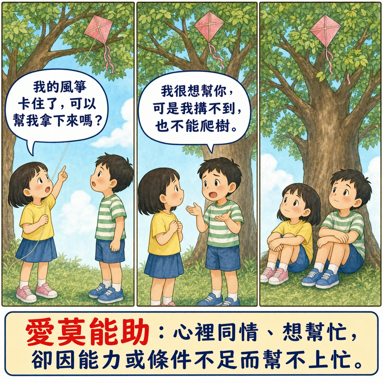 愛莫能助的 AI 生成成語漫畫