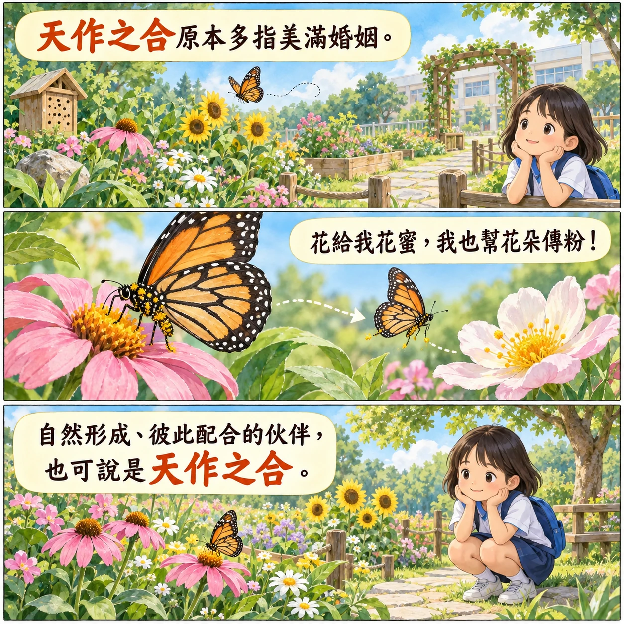 天作之合的 AI 生成成語漫畫