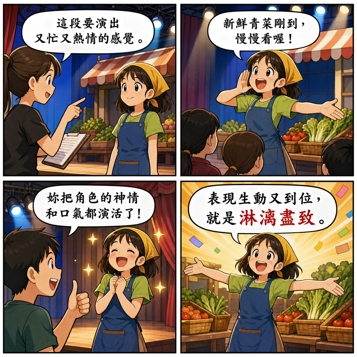 淋漓盡致的 AI 生成成語漫畫