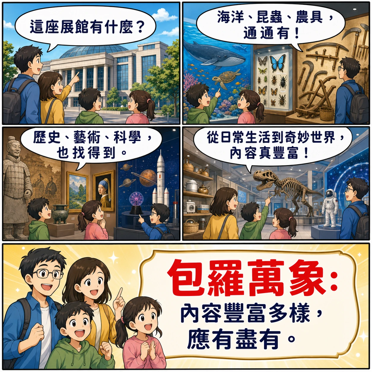 包羅萬象的 AI 生成成語漫畫