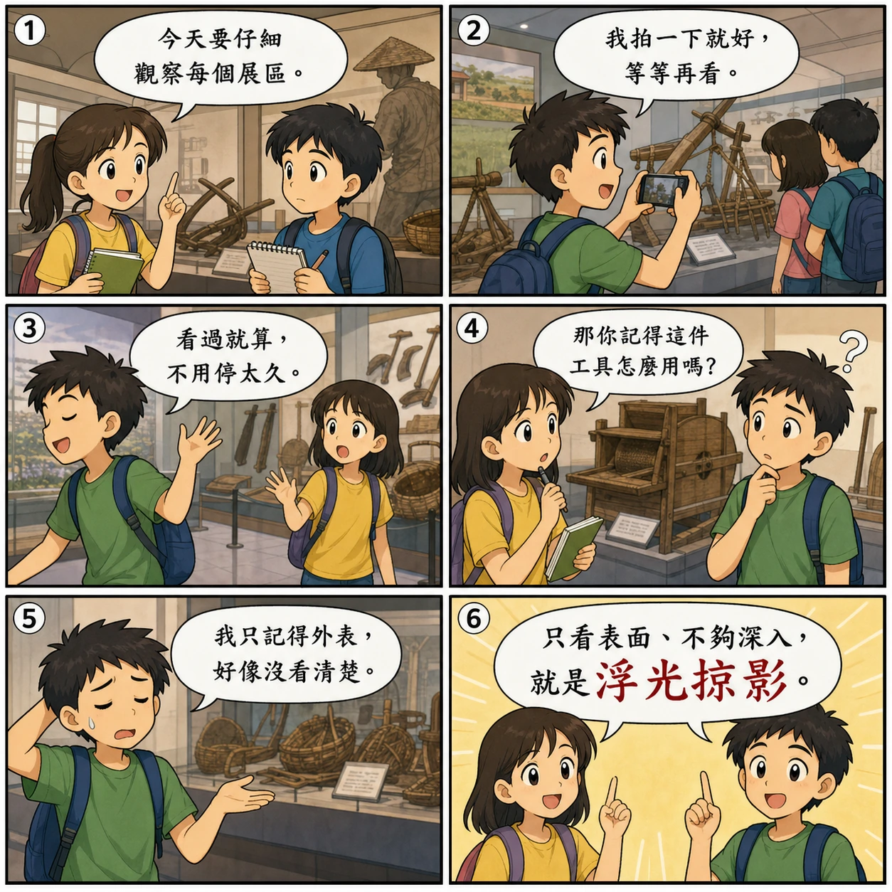 浮光掠影的 AI 生成成語漫畫