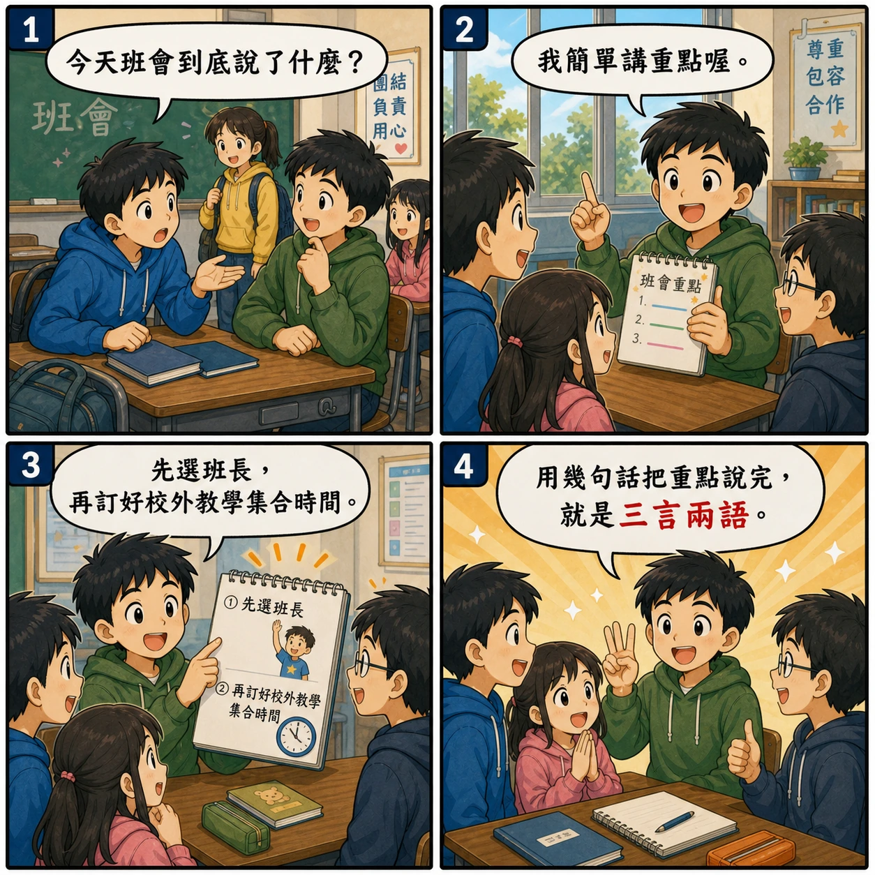 三言兩語的 AI 生成成語漫畫