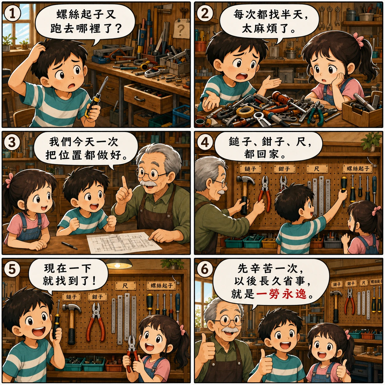 一勞永逸的 AI 生成成語漫畫