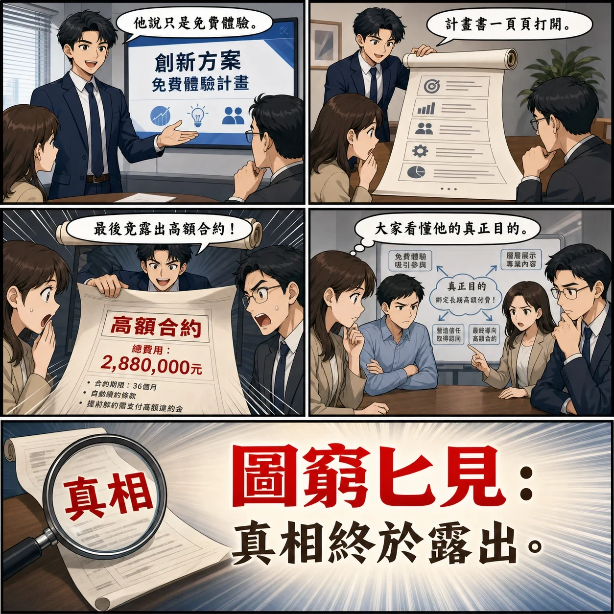 圖窮匕見的 AI 生成成語漫畫
