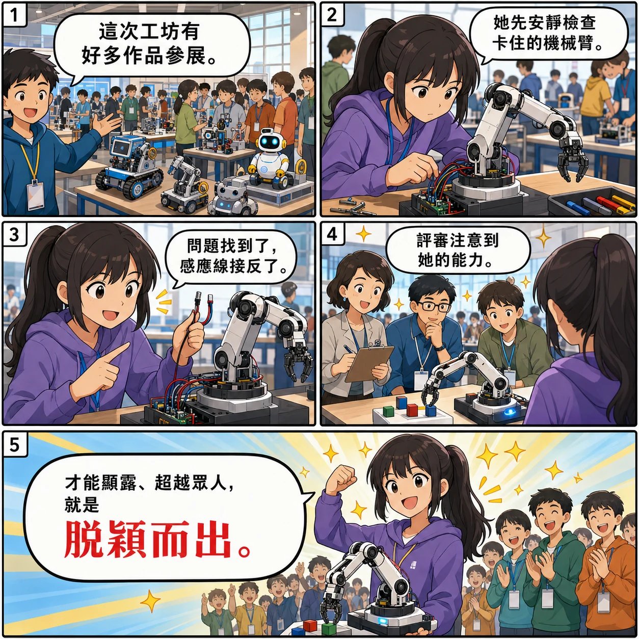 脫穎而出的 AI 生成成語漫畫