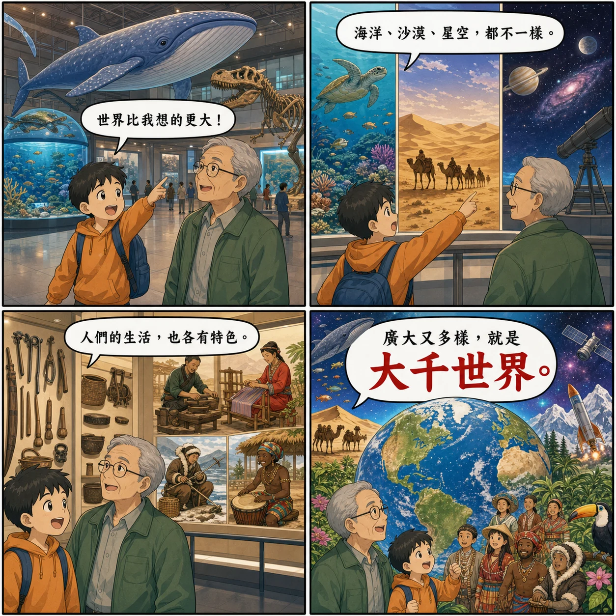 大千世界的 AI 生成成語漫畫