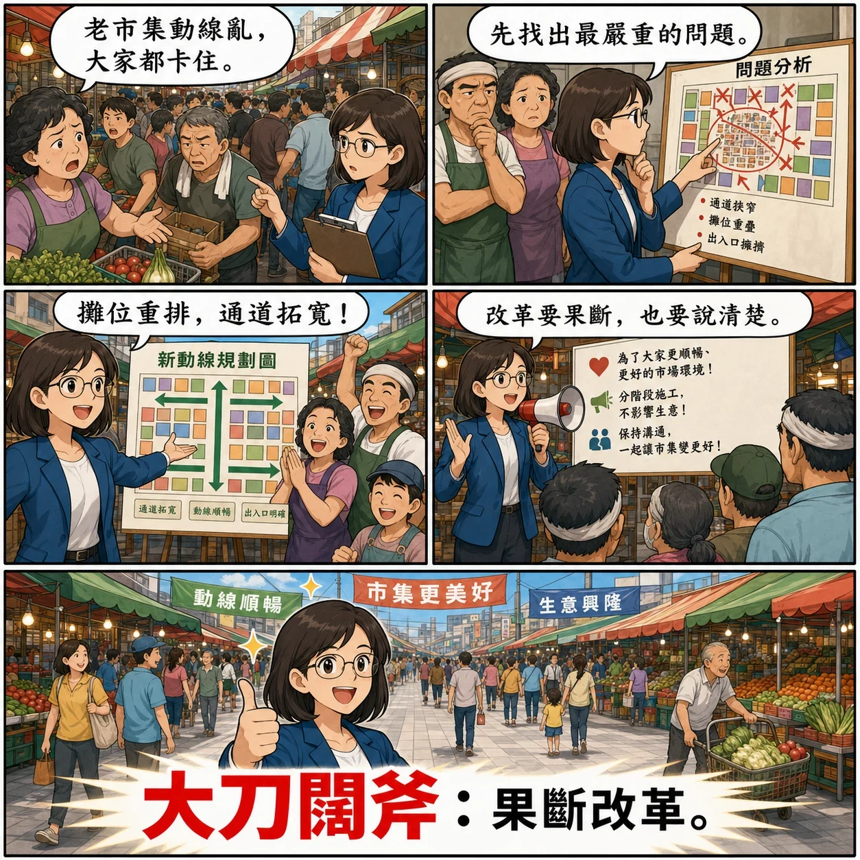 大刀闊斧的 AI 生成成語漫畫