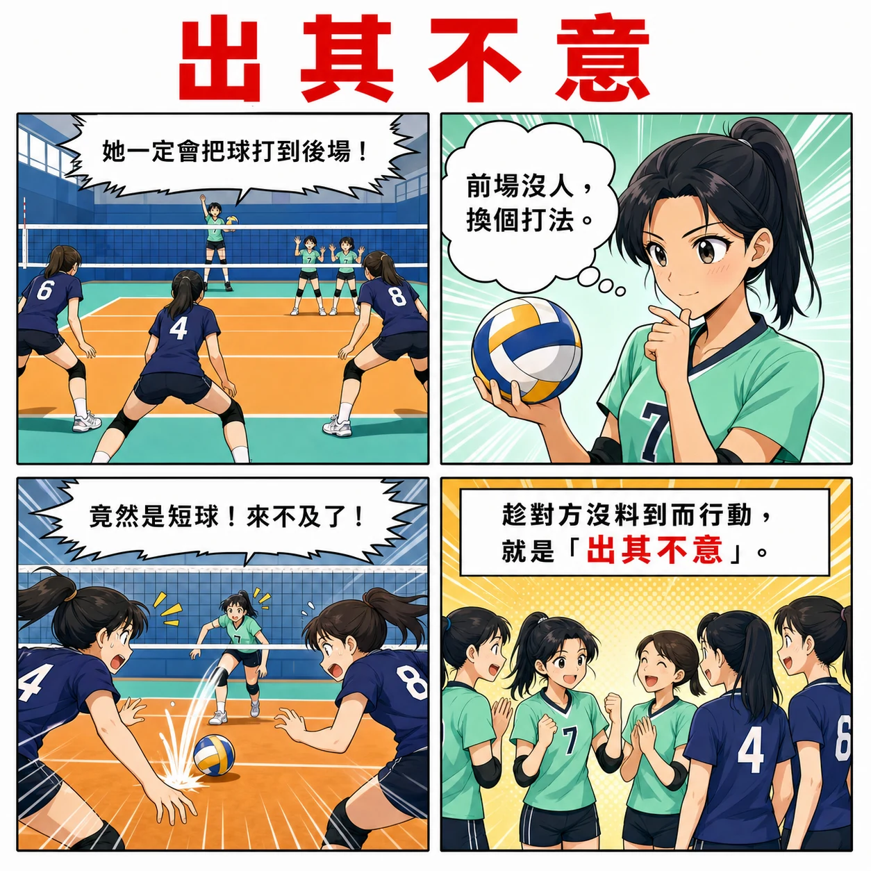 出其不意的 AI 生成成語漫畫