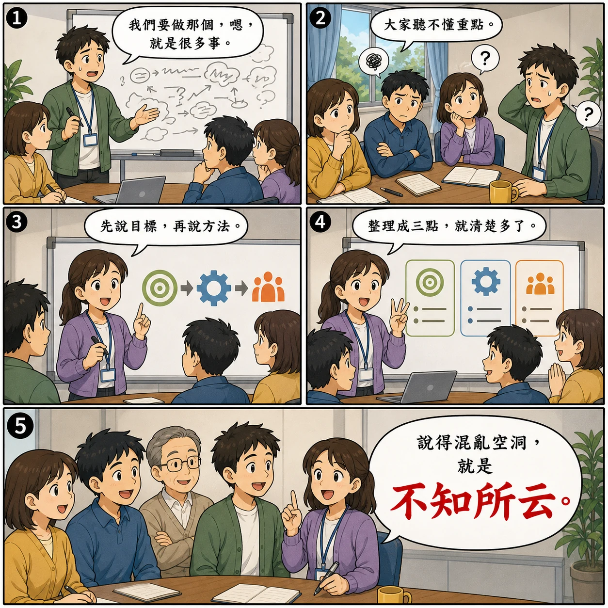 不知所云的 AI 生成成語漫畫