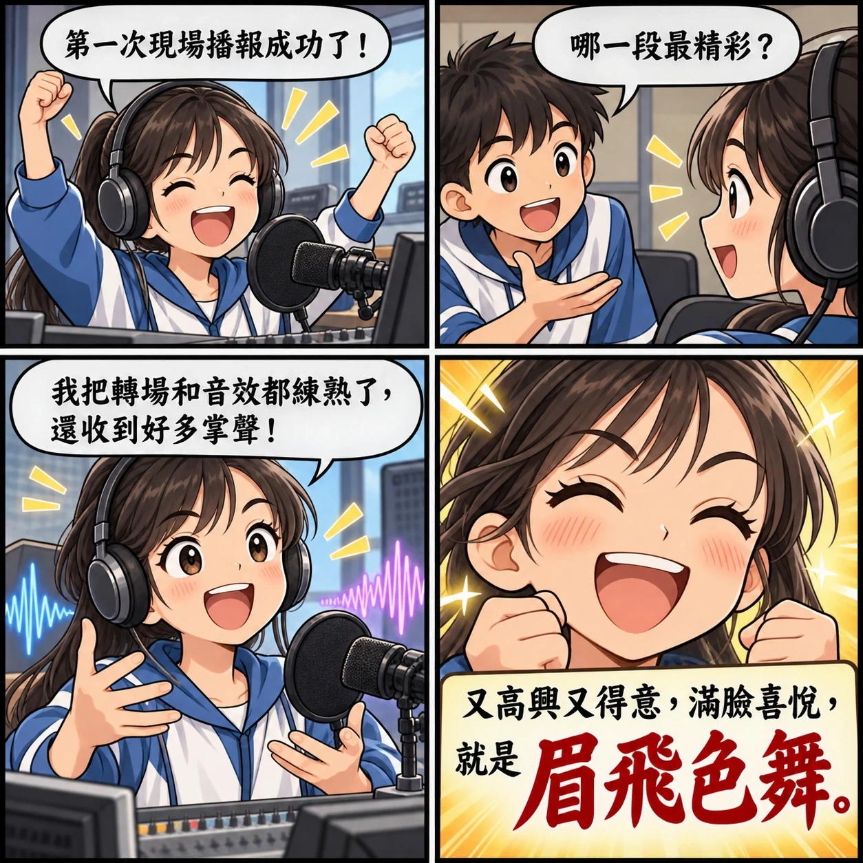 眉飛色舞的 AI 生成成語漫畫