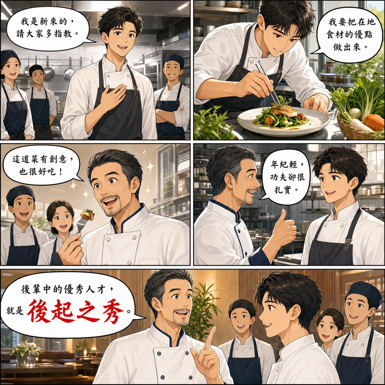 後起之秀的 AI 生成成語漫畫