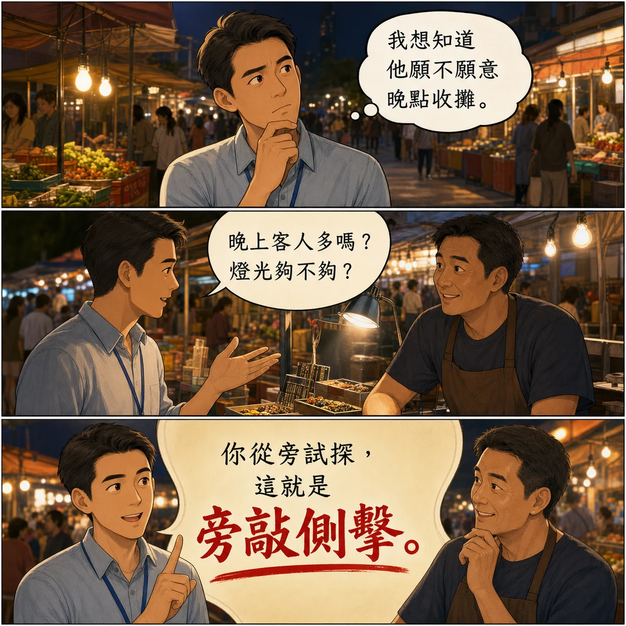 旁敲側擊的 AI 生成成語漫畫