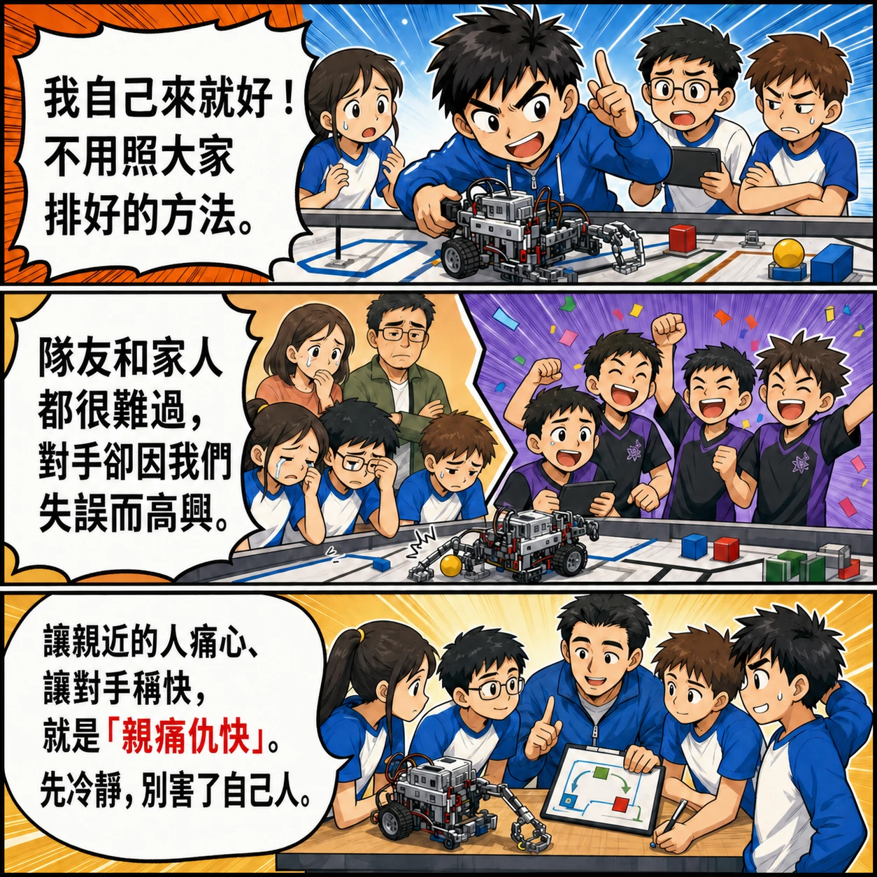 親痛仇快的 AI 生成成語漫畫