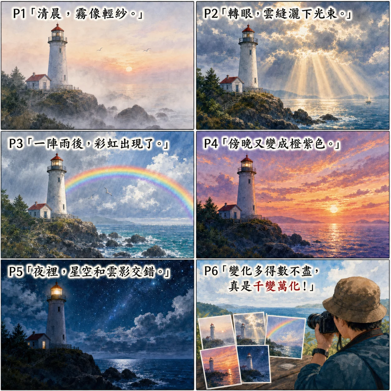 千變萬化的 AI 生成成語漫畫