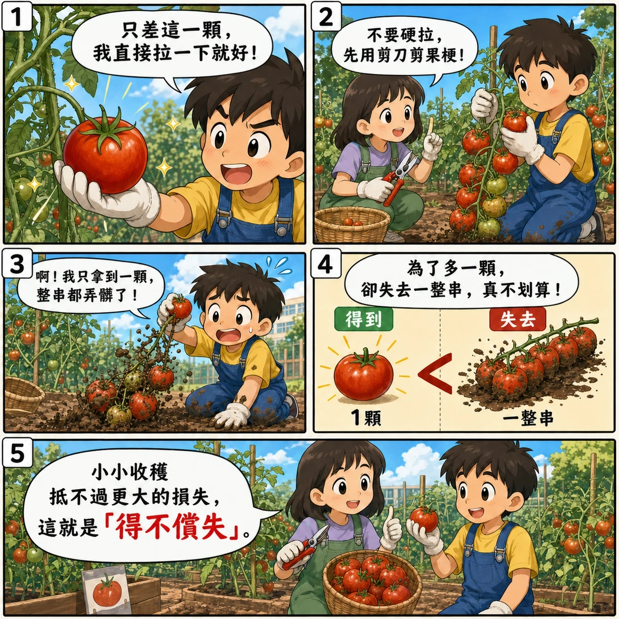 得不償失的 AI 生成成語漫畫