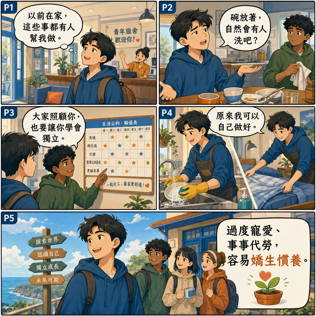 嬌生慣養的 AI 生成成語漫畫