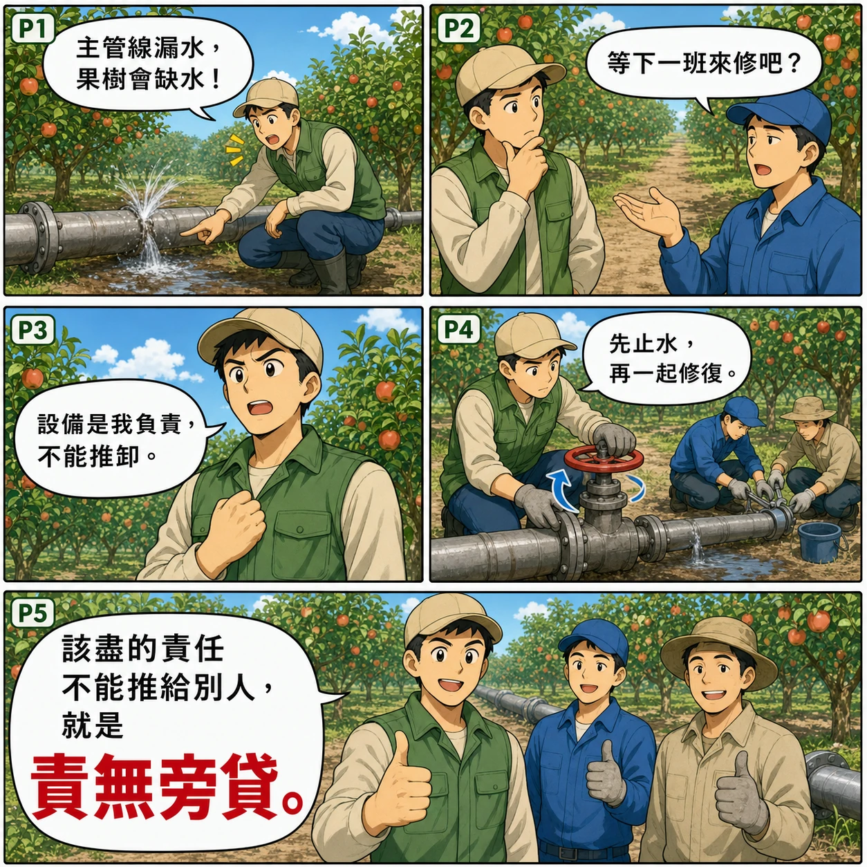 責無旁貸的 AI 生成成語漫畫