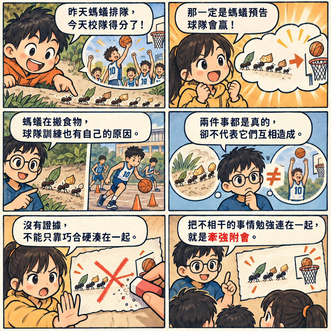 牽強附會的 AI 生成成語漫畫