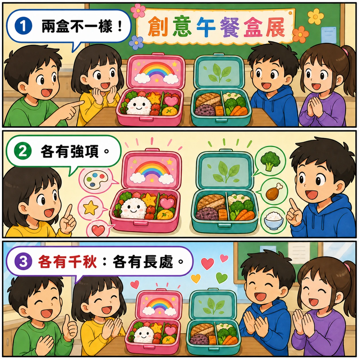 各有千秋的 AI 生成成語漫畫