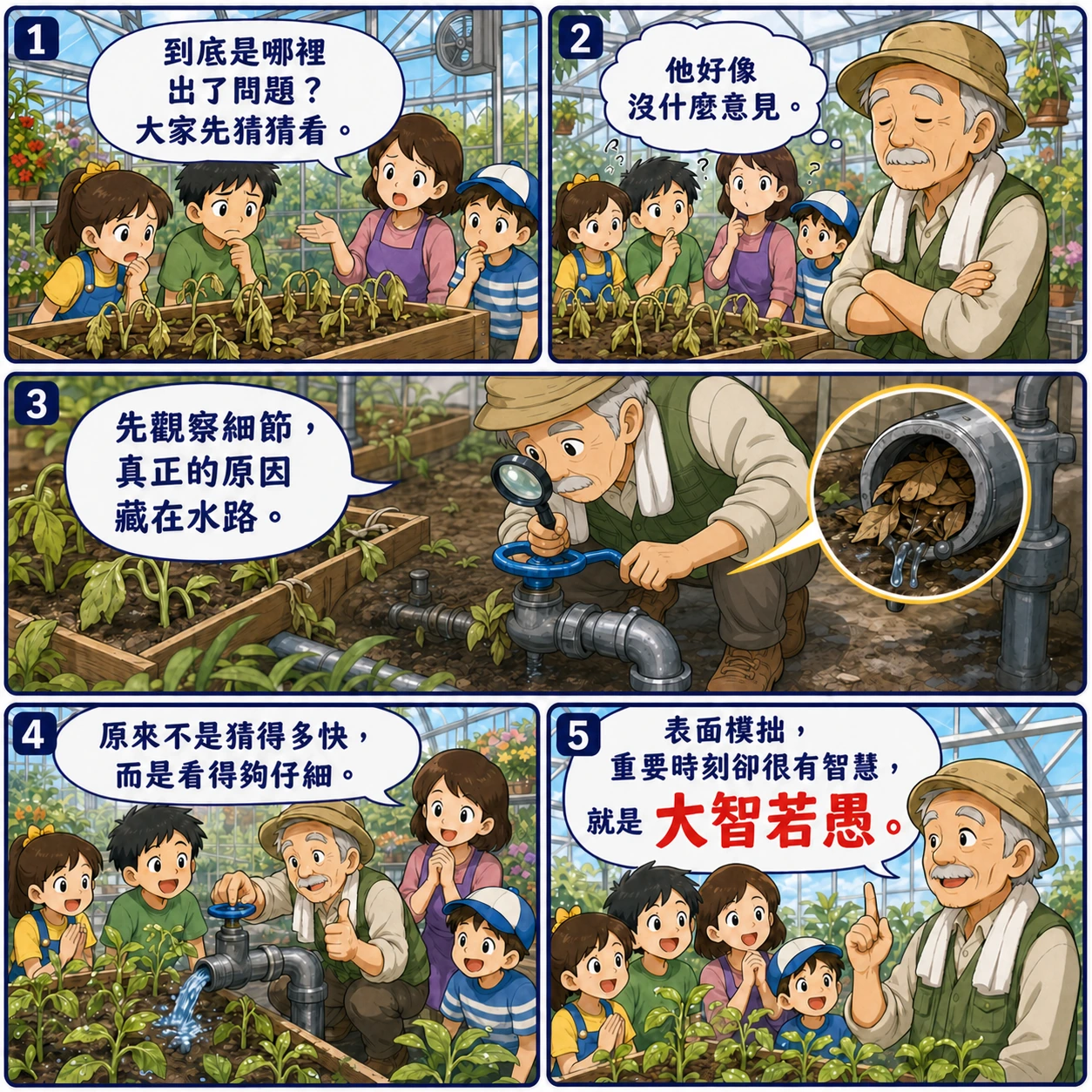 大智若愚的 AI 生成成語漫畫