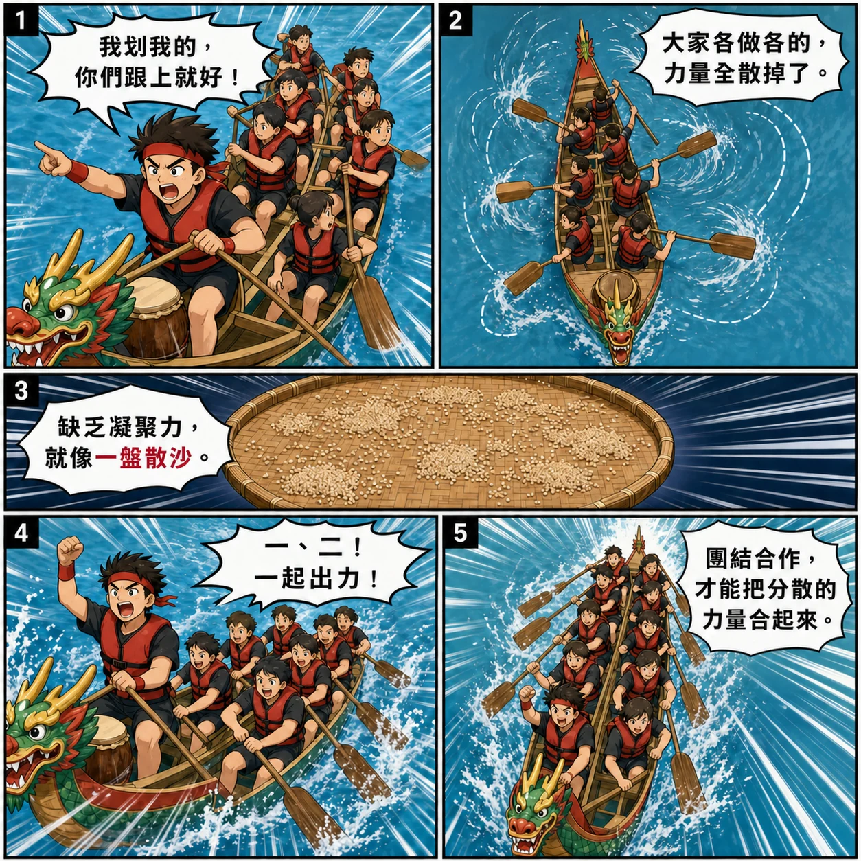 一盤散沙的 AI 生成成語漫畫