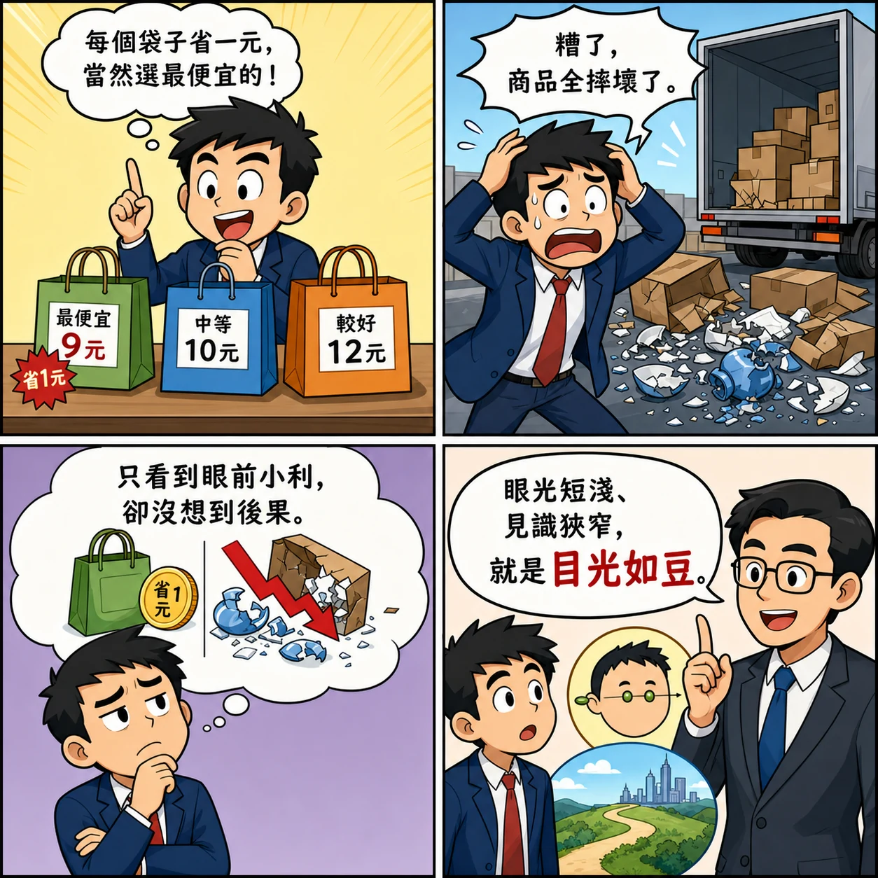 目光如豆的 AI 生成成語漫畫